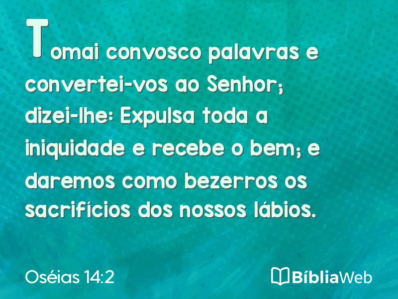 Oséias 14:2 em imagem para compartilhar