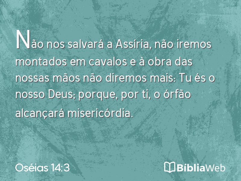 Oséias 14:3 em imagem para compartilhar