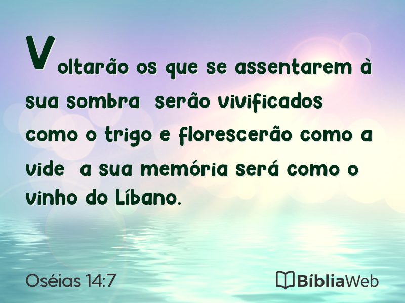 Oséias 14:7 em imagem para compartilhar