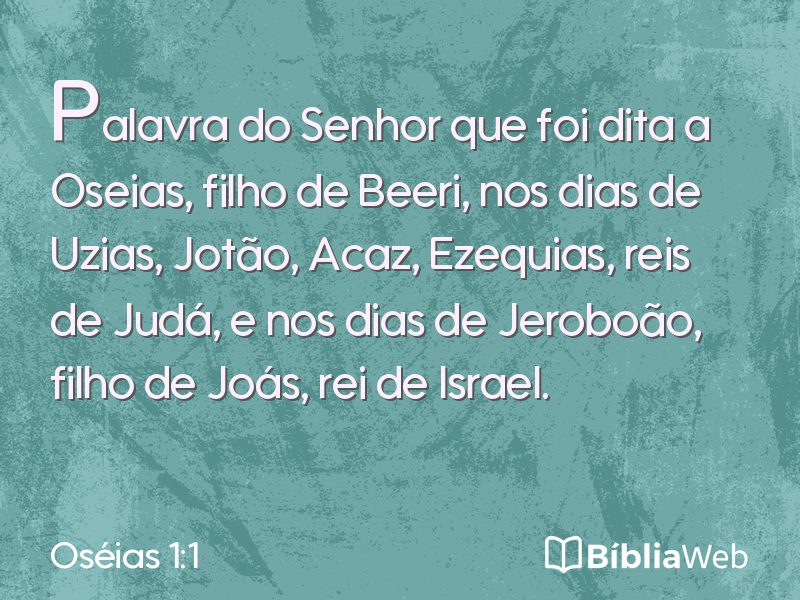Oséias 1:1 em imagem para compartilhar