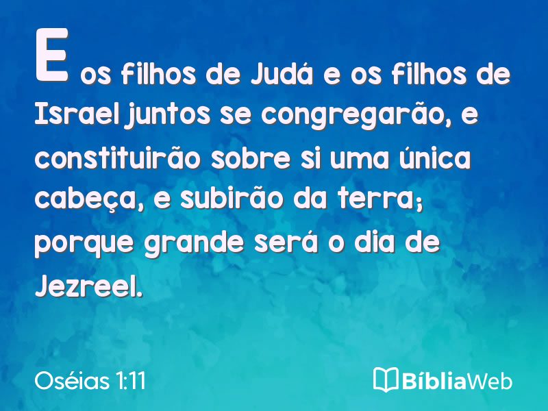 Oséias 1:11 em imagem para compartilhar