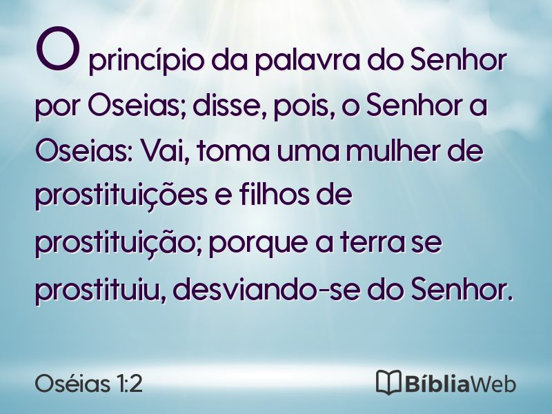 Oséias 1:2 em imagem para compartilhar