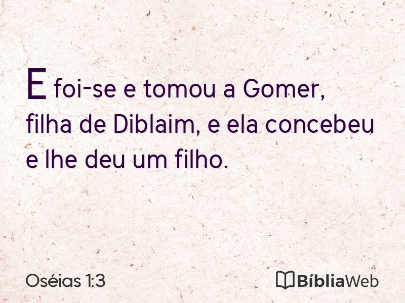 Oséias 1:3 em imagem para compartilhar