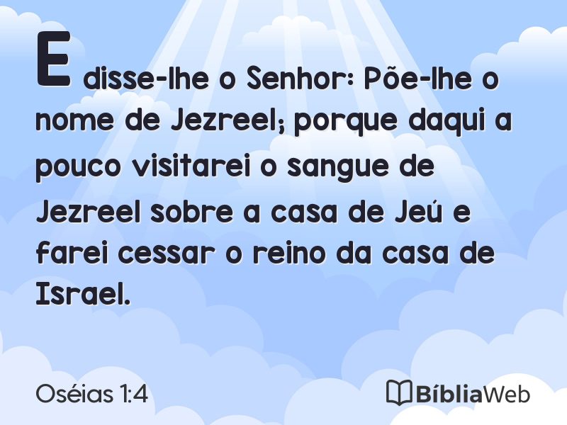 Oséias 1:4 em imagem para compartilhar