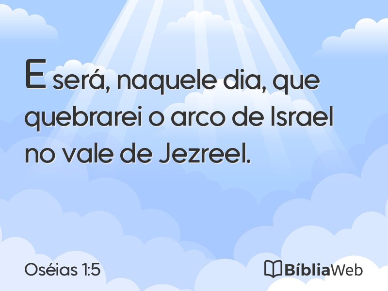 Oséias 1:5 em imagem para compartilhar