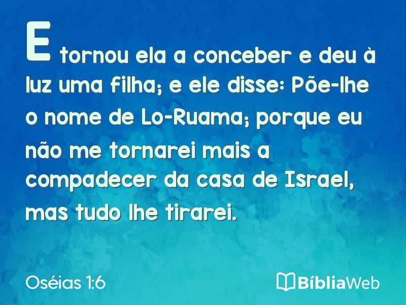Oséias 1:6 em imagem para compartilhar