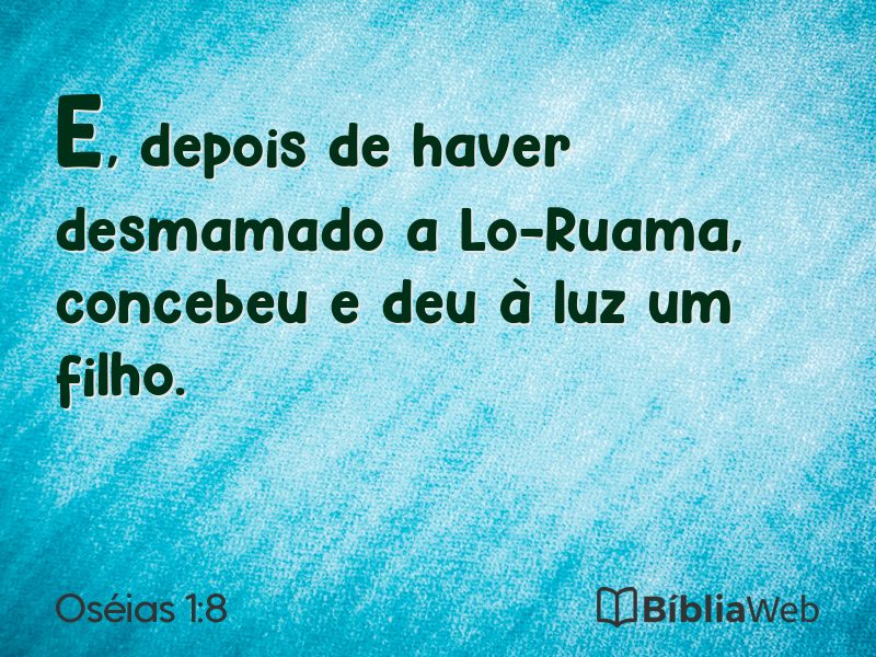 Oséias 1:8 em imagem para compartilhar