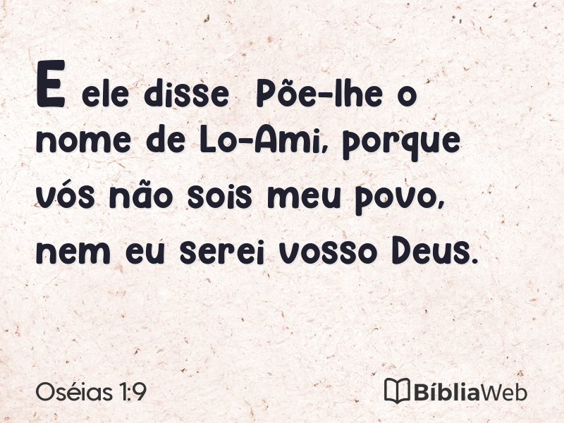 Oséias 1:9 em imagem para compartilhar