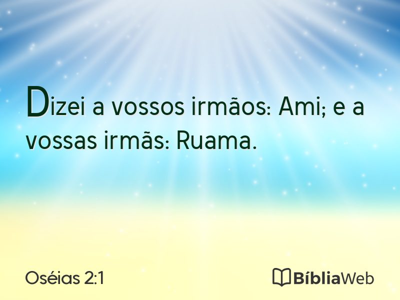 Oséias 2:1 em imagem para compartilhar