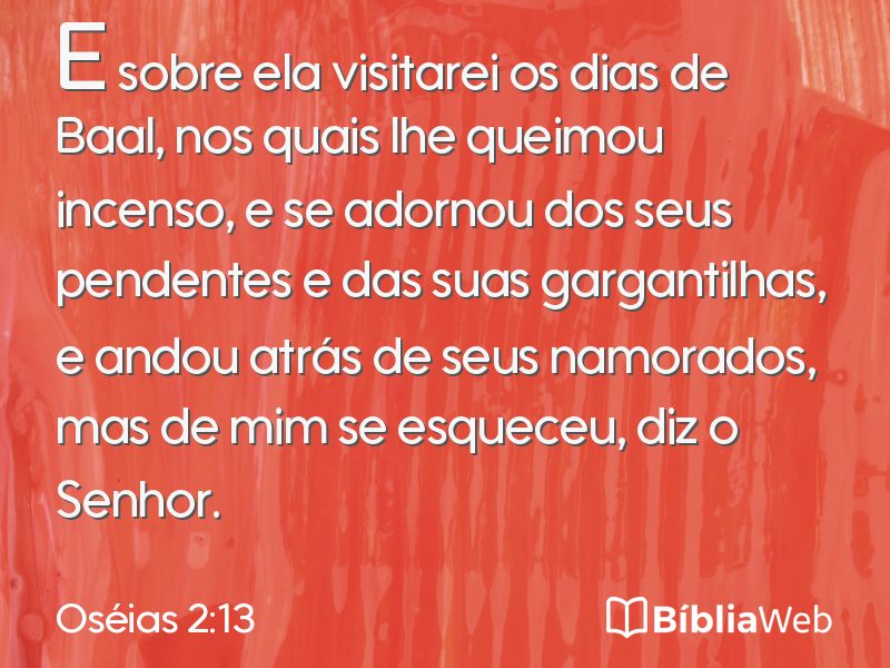 Oséias 2:13 em imagem para compartilhar