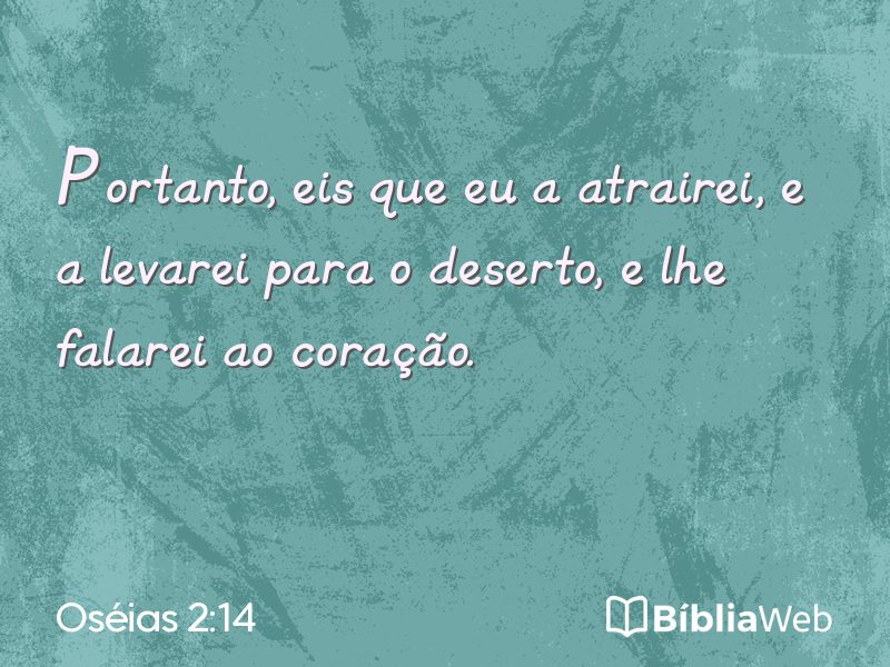 Oséias 2:14 em imagem para compartilhar