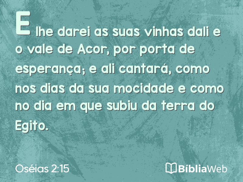 Oséias 2:15 em imagem para compartilhar