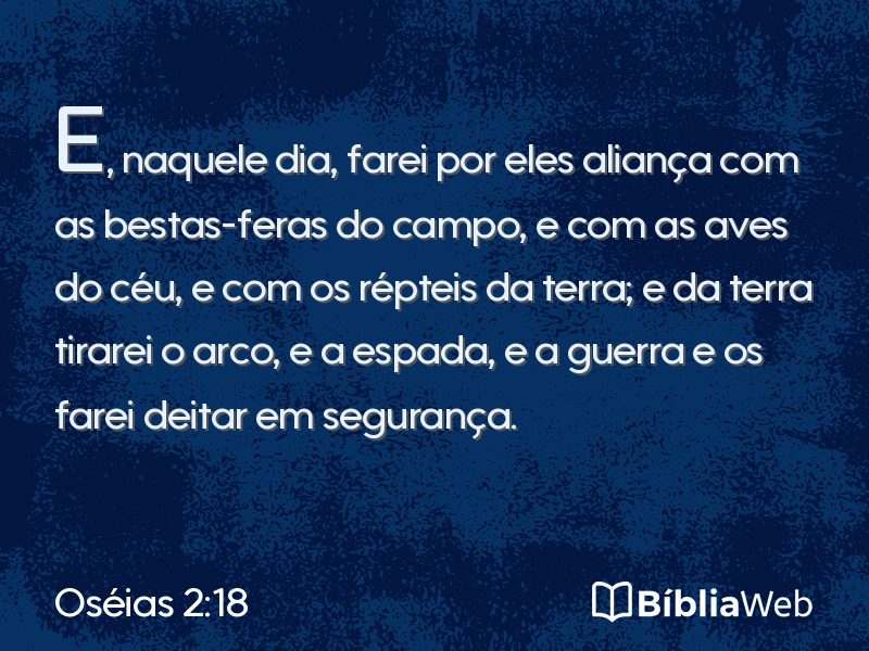 Oséias 2:18 em imagem para compartilhar