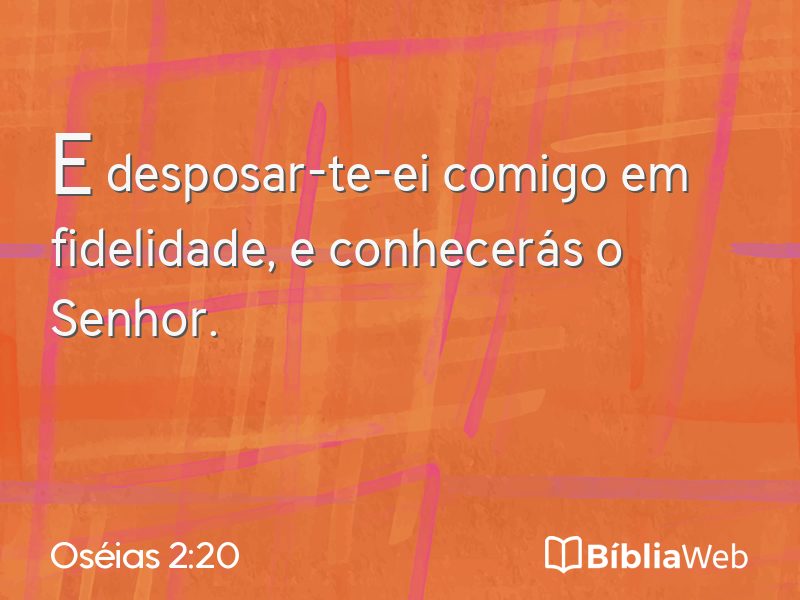 Oséias 2:20 em imagem para compartilhar
