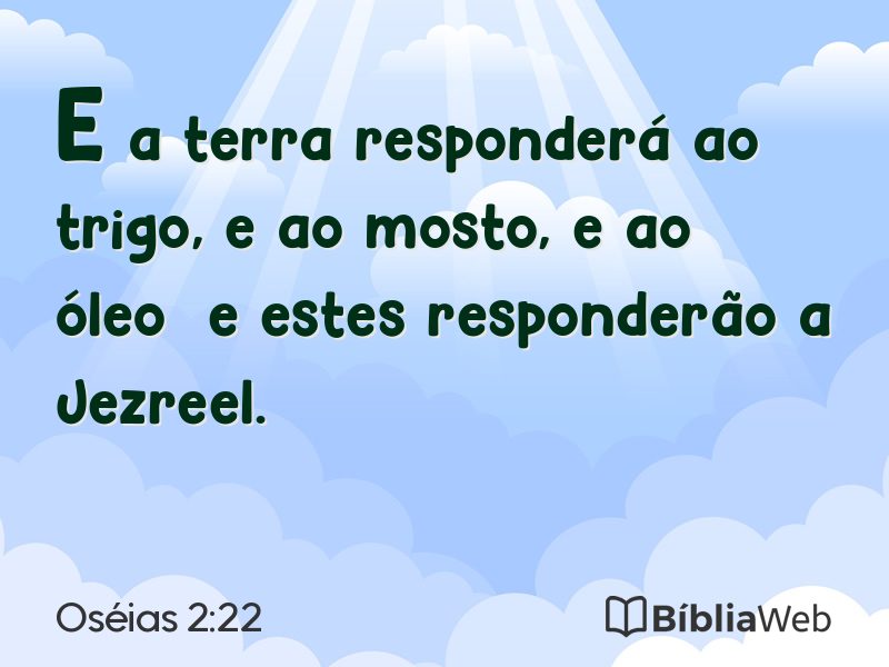 Oséias 2:22 em imagem para compartilhar