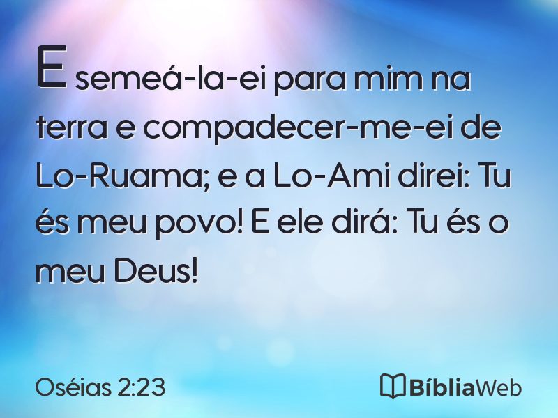 Oséias 2:23 em imagem para compartilhar