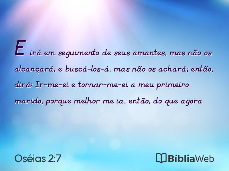 Oséias 2:7 em imagem para compartilhar
