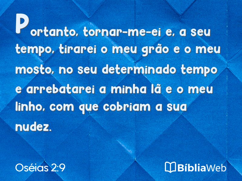 Oséias 2:9 em imagem para compartilhar