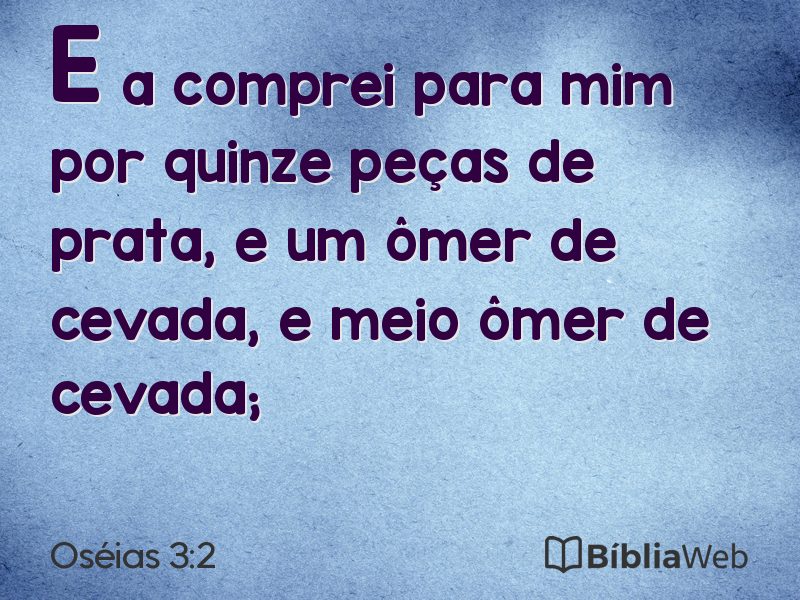 Oséias 3:2 em imagem para compartilhar