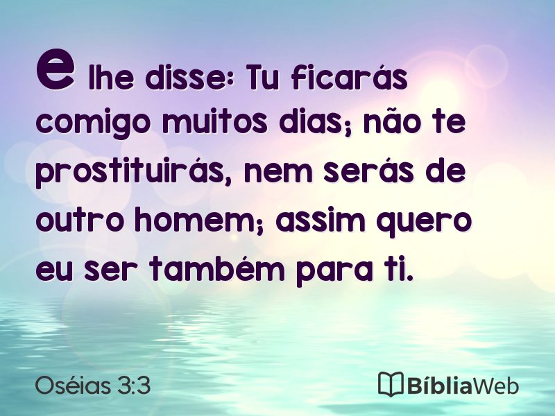 Oséias 3:3 em imagem para compartilhar