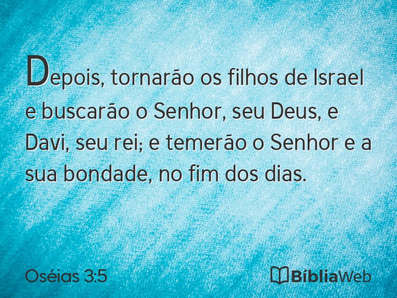 Oséias 3:5 em imagem para compartilhar