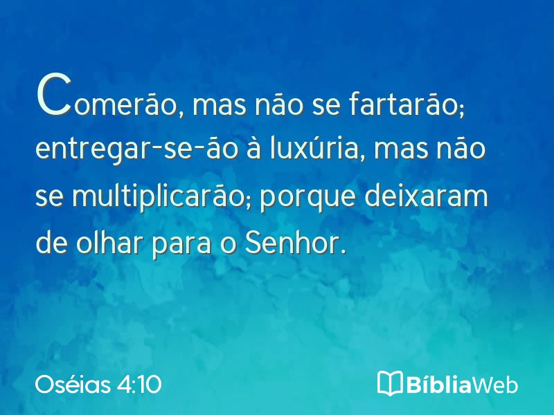 Oséias 4:10 em imagem para compartilhar