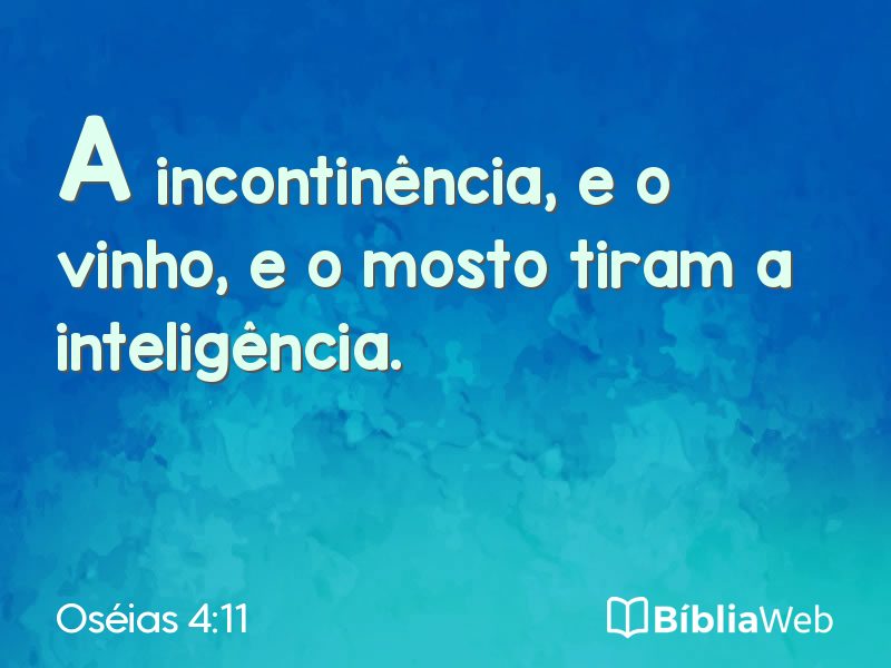 Oséias 4:11 em imagem para compartilhar
