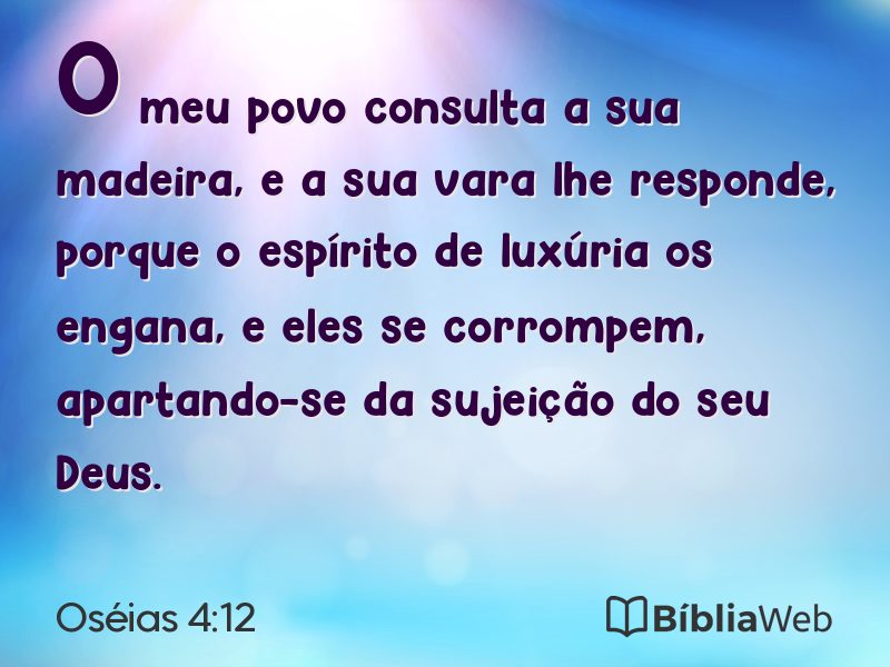 Oséias 4:12 em imagem para compartilhar