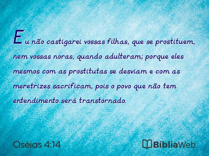 Oséias 4:14 em imagem para compartilhar