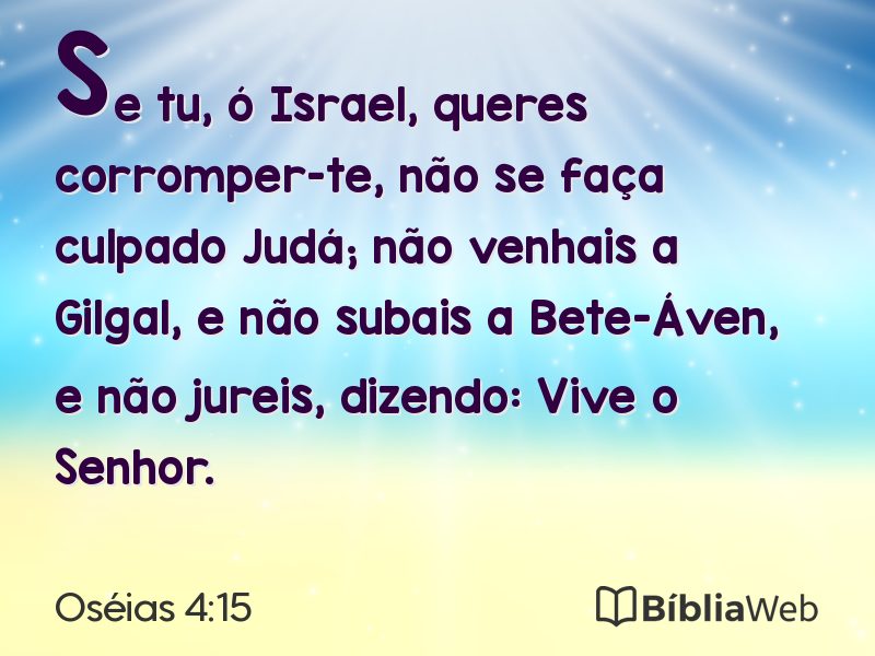 Oséias 4:15 em imagem para compartilhar