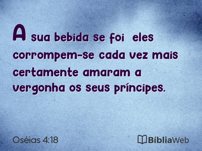 Oséias 4:18 em imagem para compartilhar