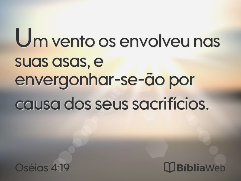 Oséias 4:19 em imagem para compartilhar