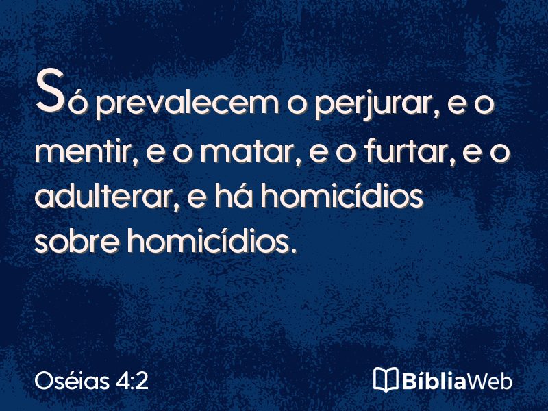 Oséias 4:2 em imagem para compartilhar