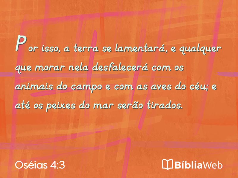 Oséias 4:3 em imagem para compartilhar