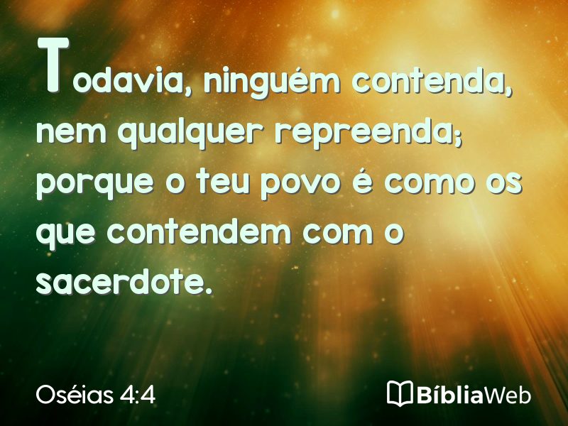 Oséias 4:4 em imagem para compartilhar
