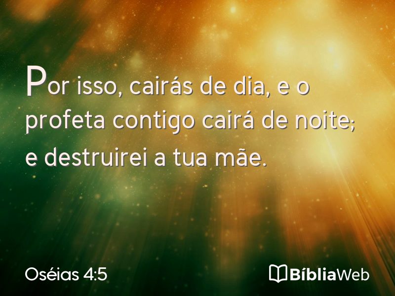 Oséias 4:5 em imagem para compartilhar