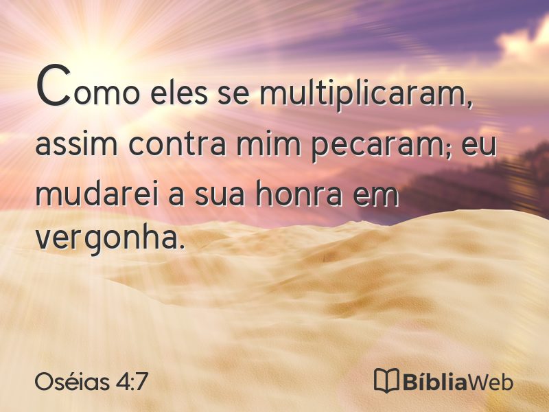 Oséias 4:7 em imagem para compartilhar