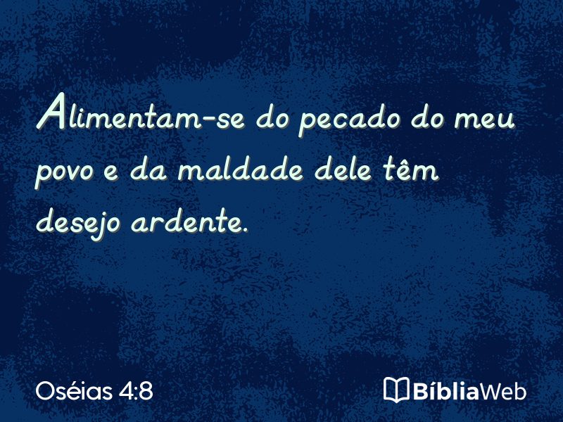 Oséias 4:8 em imagem para compartilhar