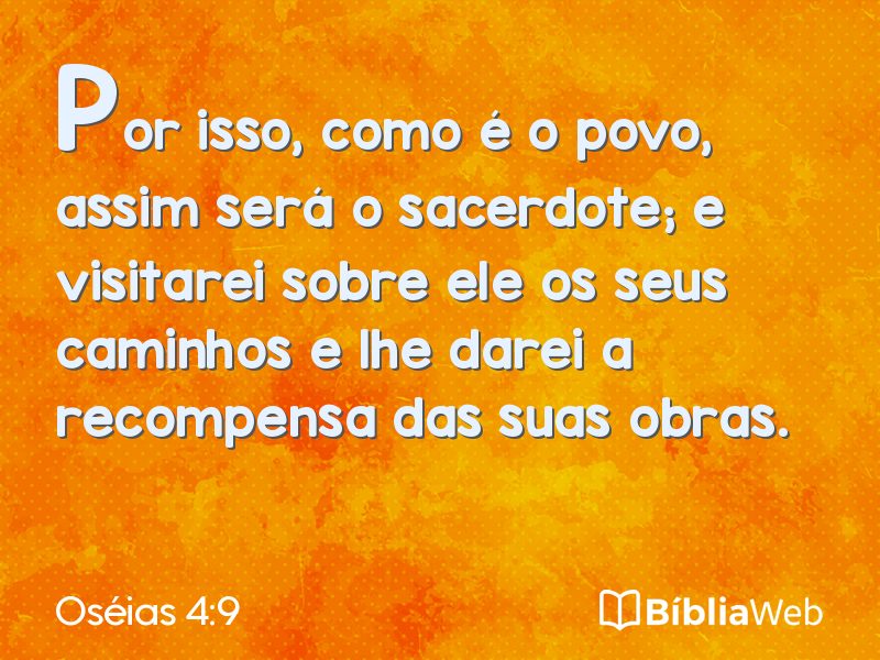 Oséias 4:9 em imagem para compartilhar
