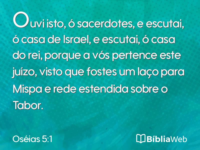 Oséias 5:1 em imagem para compartilhar