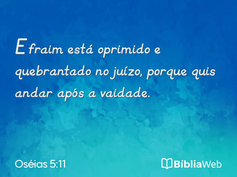 Oséias 5:11 em imagem para compartilhar