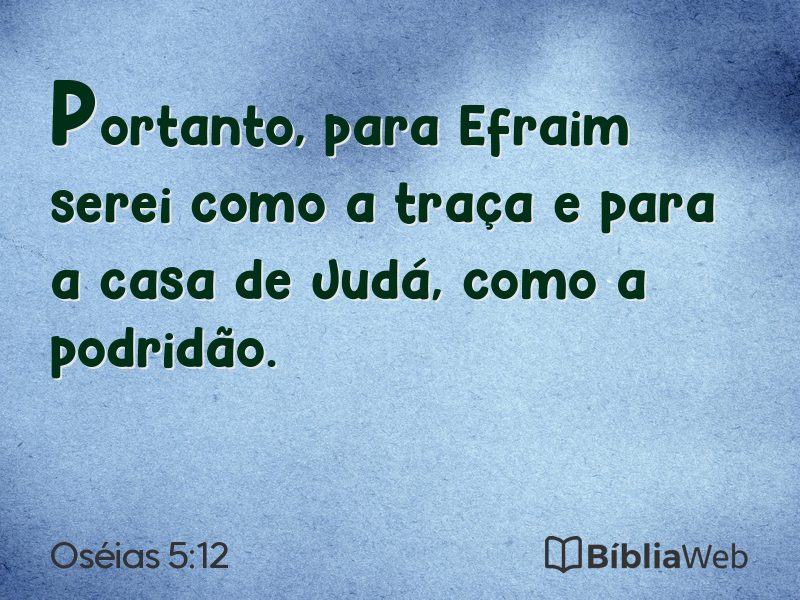 Oséias 5:12 em imagem para compartilhar