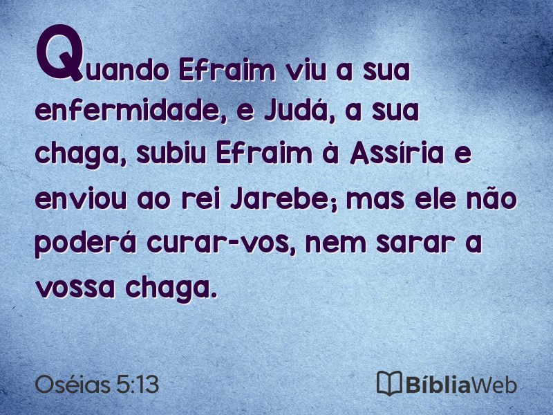 Oséias 5:13 em imagem para compartilhar