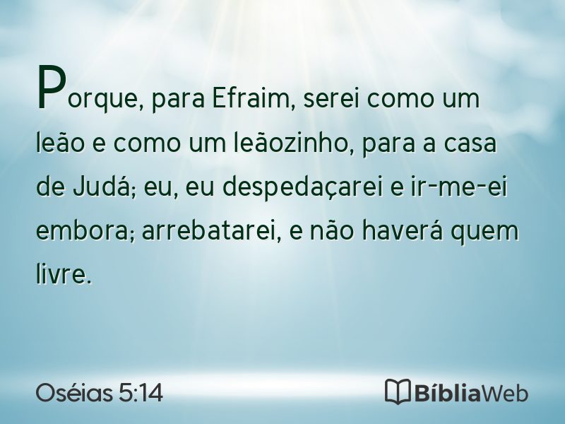 Oséias 5:14 em imagem para compartilhar