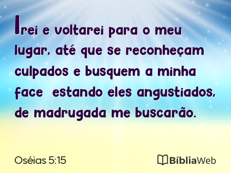 Oséias 5:15 em imagem para compartilhar