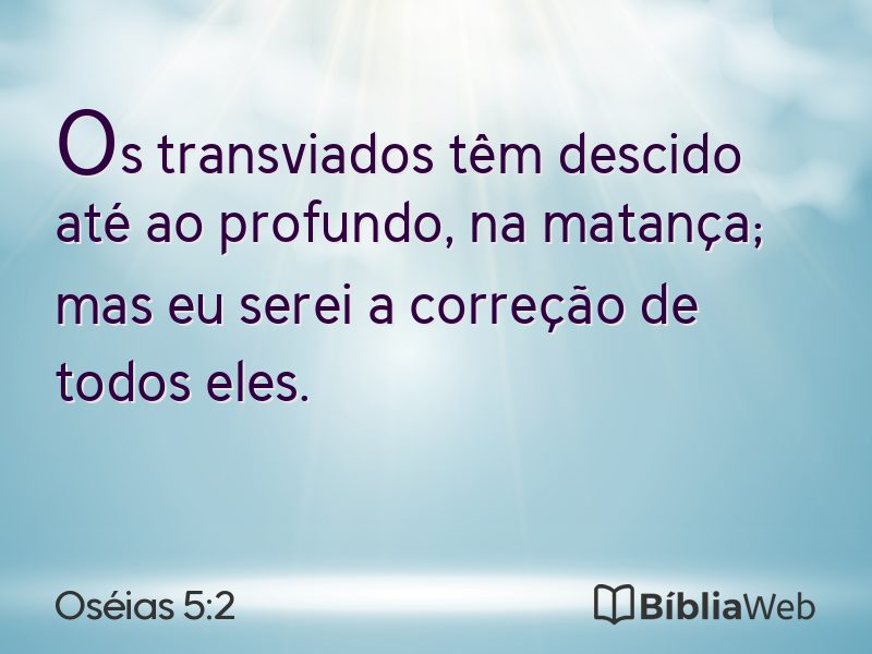 Oséias 5:2 em imagem para compartilhar