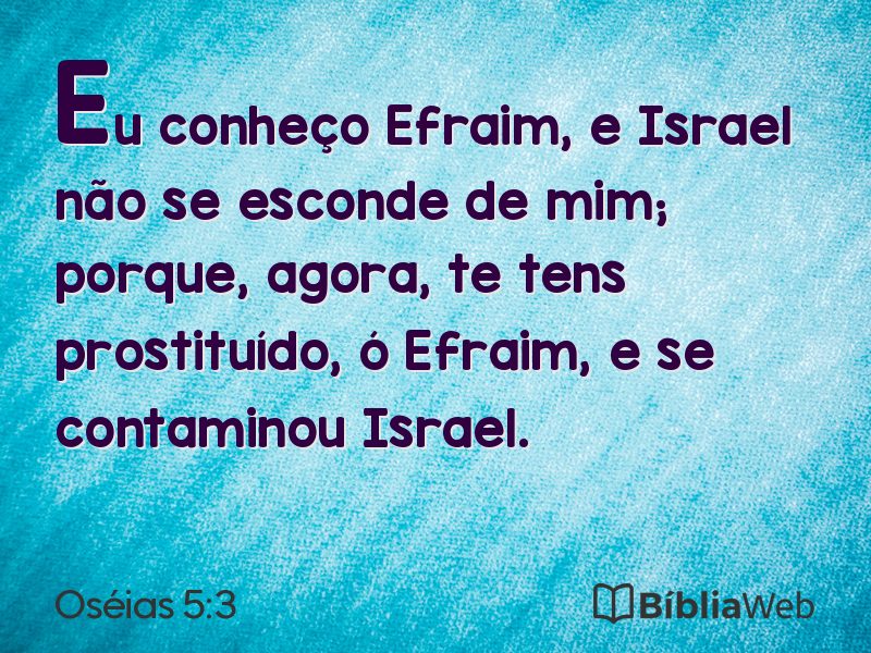 Oséias 5:3 em imagem para compartilhar