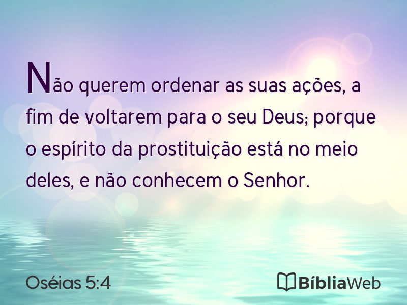 Oséias 5:4 em imagem para compartilhar