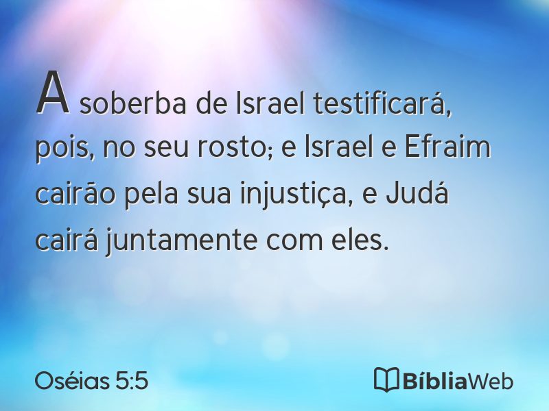 Oséias 5:5 em imagem para compartilhar