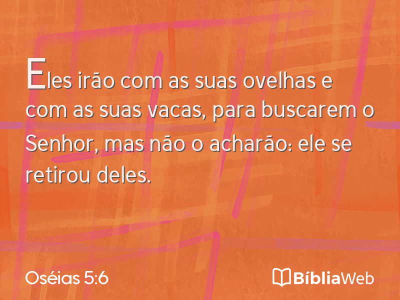 Oséias 5:6 em imagem para compartilhar